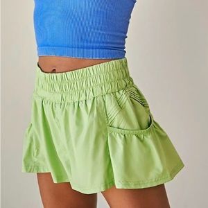 Free people movement get your flirt on shorts green